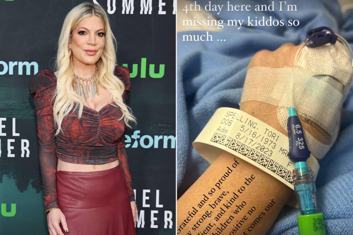 Tori Spelling Reveals She’s Been in the Hospital for 4 Days in Photo of Her Wristband and IV