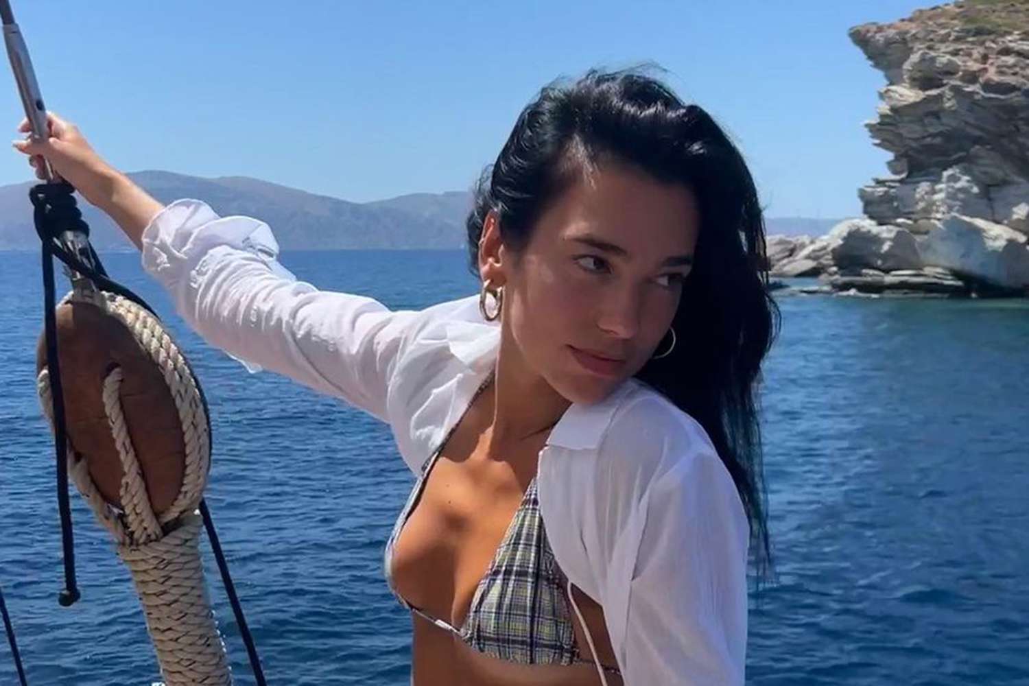 Dua Lipa Keeps Effortlessly Cool During Greek Vacation: ‘Sailing Through the Peloponnese’