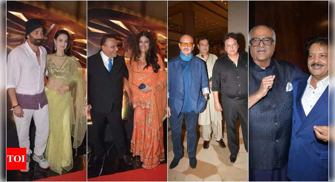 Sunny Deol, Ameesha Patel, Anil Sharma, Udit Narayan, Rakesh Roshan: Celebs attend Gadar 2 success bash | Hindi Movie News – Times of India